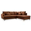 Ecksofa Scandic Lagom Ziegelrot S: 242x202 cm - Terracotta/Naturfarben, Textil (242/202cm) - MID.YOU