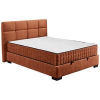 Boxbett Nagol A - Cognac/Schwarz, MODERN, Holzwerkstoff/Textil (140/200cm) - MID.YOU