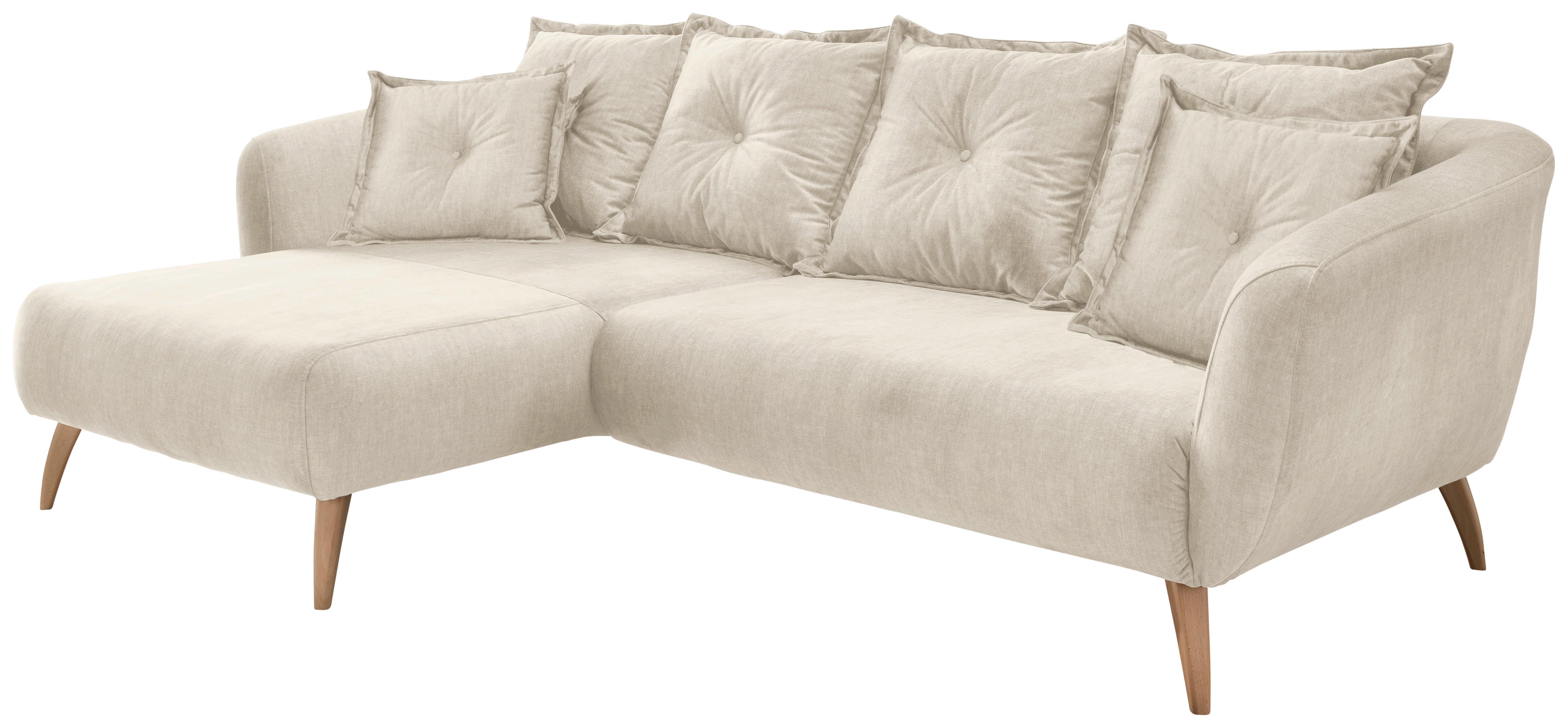 Ecksofa Baggio, Beige, Buchefarben, S: 162x277 cm - Beige/Buchefarben, MODERN, Textil (162/277cm) - Livetastic