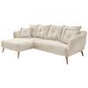 Ecksofa Baggio, Beige, Buchefarben, S: 162x277 Cm - Beige/Buchefarben, MODERN, Textil (162/277cm) - Livetastic