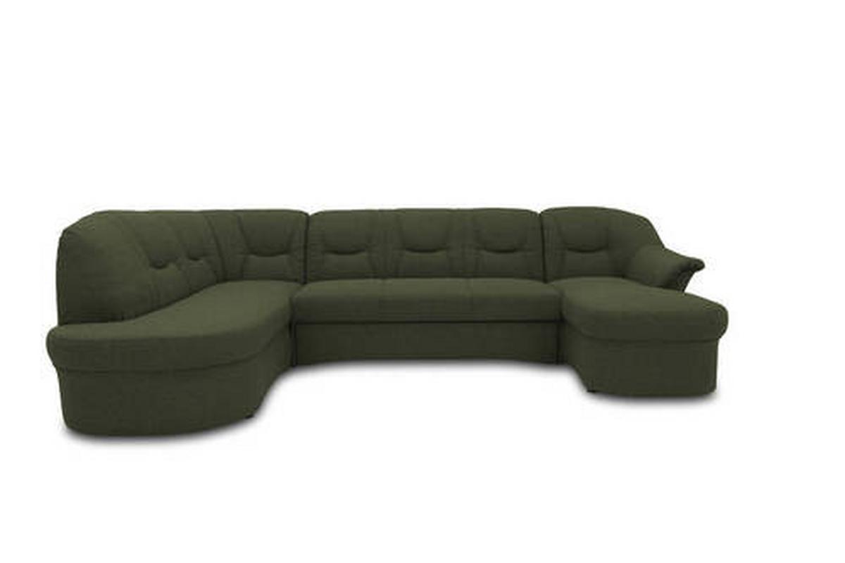 Wohnlandschaft Sarafina Grün - Schwarz/Grün, KONVENTIONELL, Textil (180/295/146cm) - MID.YOU