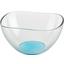 Schüssel Fiore - Blau/Klar, KONVENTIONELL, Glas (21/10,5cm) - Ombra