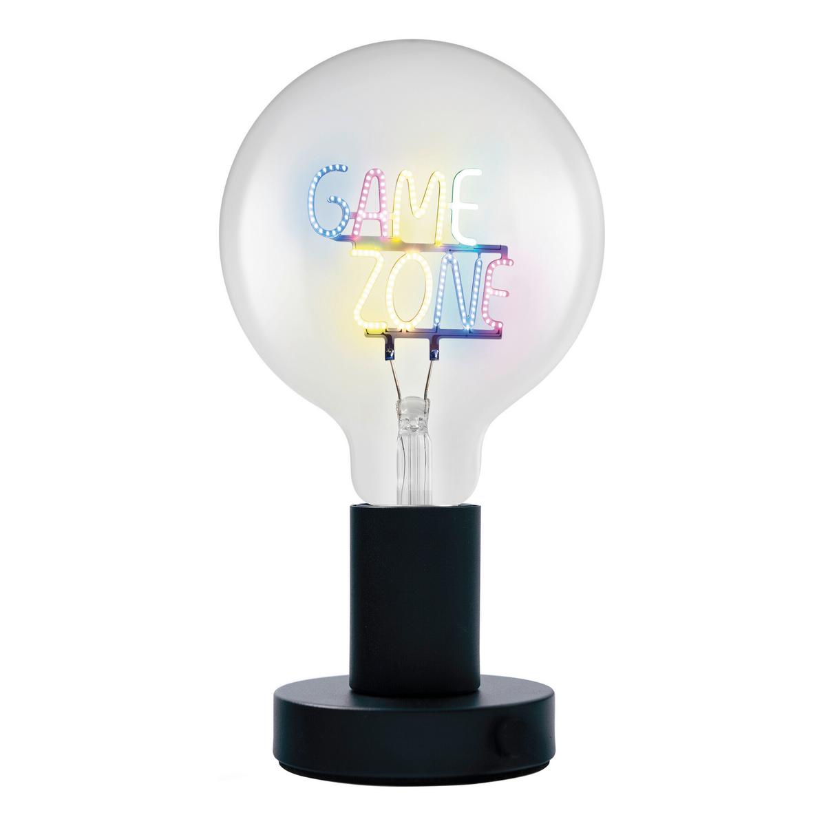 Tischleuchte, E27,1,8w 1906 Lettr Tbl Gamezone1.2we27 - Schwarz, Basics, Metall (12,5/23,1cm) - Ledvance