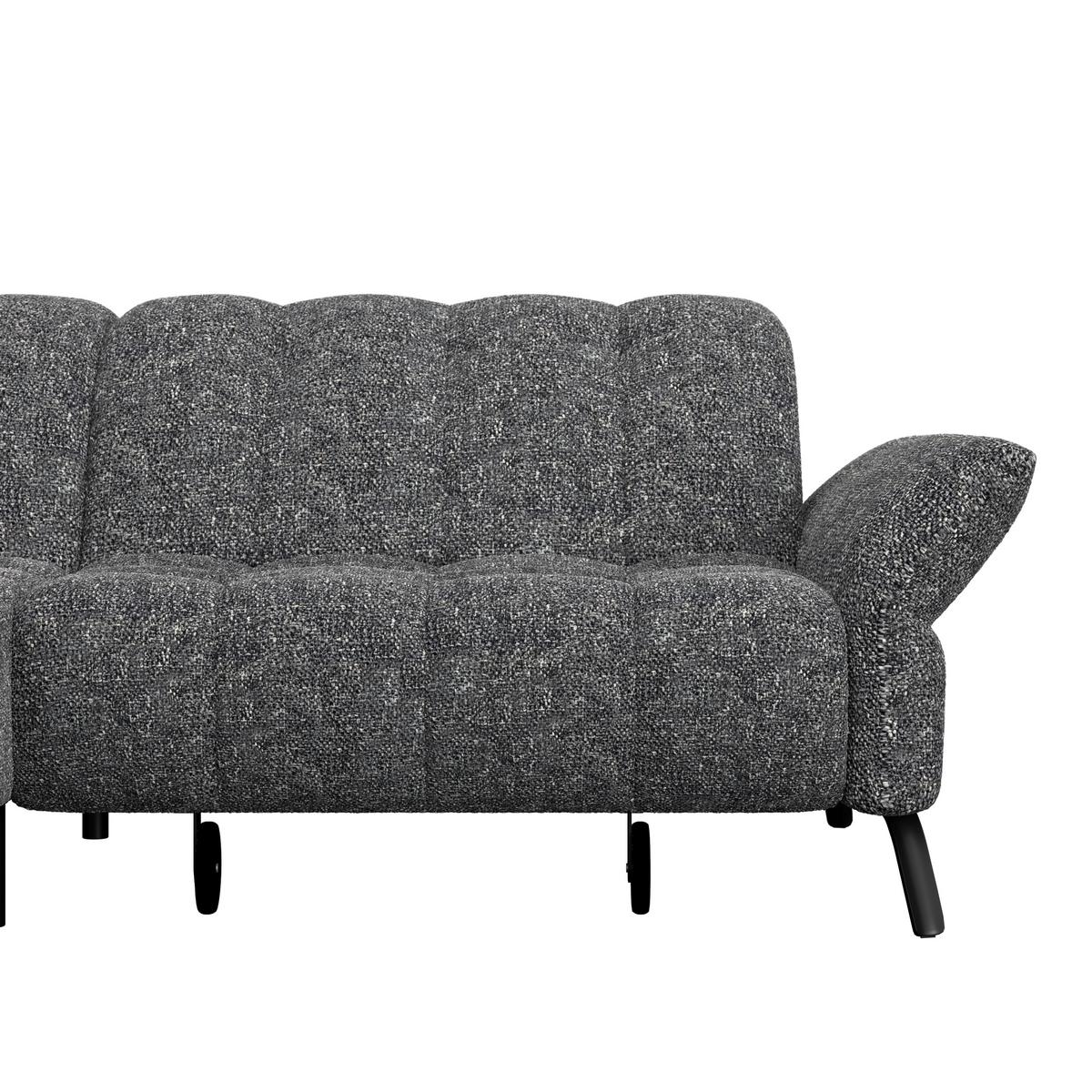 Ecksofa Coast Grau, 173x244cm - Schwarz/Grau, KONVENTIONELL, Holzwerkstoff/Textil (173/244cm)