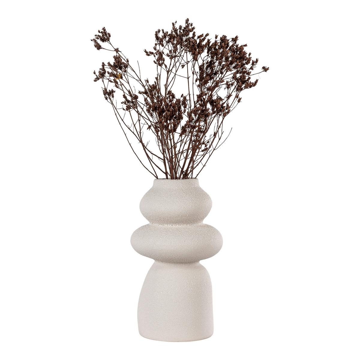 VASE Beige B: 14,5 cm - Beige, Design, Keramik (14.5/26.5/14.5cm)