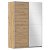 Schwebetürenschrank Subito - Silberfarben/Eiche Artisan, MODERN, Holzwerkstoff (136/197/61cm) - Rauch Möbel