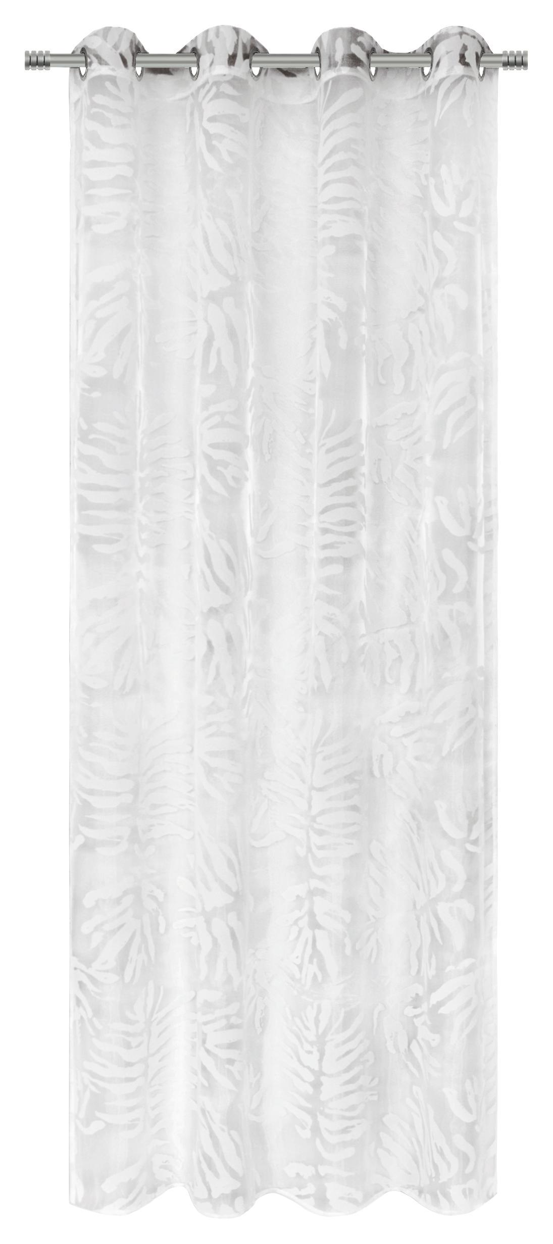 Ösenvorhang Dagmar - Weiß, MODERN, Textil (140/245cm) - Luca Bessoni