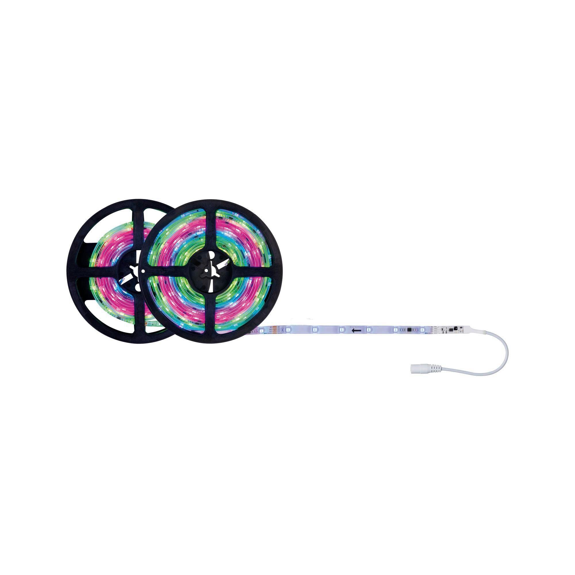 Led-streifen Farbwechsler L: 7,50 M+ Fernbedienung - Weiß, Basics, Kunststoff (750,0cm) - Paulmann