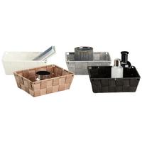 Aufbewahrungskorb Batista 18x14 cm Versch. Farben - Schwarz/Braun, Kunststoff/Metall (18/14/6cm) - Ondega