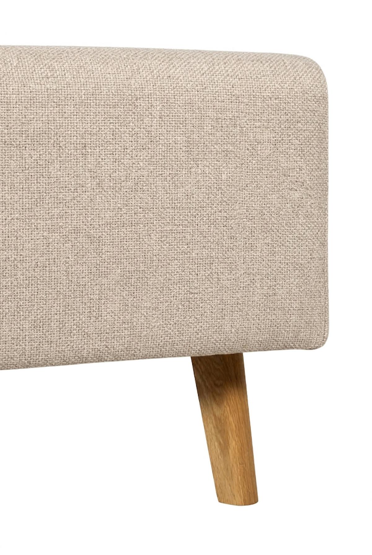 Polsterbett Rossva Lf: 200x200 Beige - Eichefarben/Beige, MODERN, Holz/Textil (200/200cm) - MID.YOU