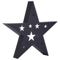 Weihnachtsdeko Stern Metall Stehend H: 47 cm - Grau, Basics, Metall (50/8/47cm)