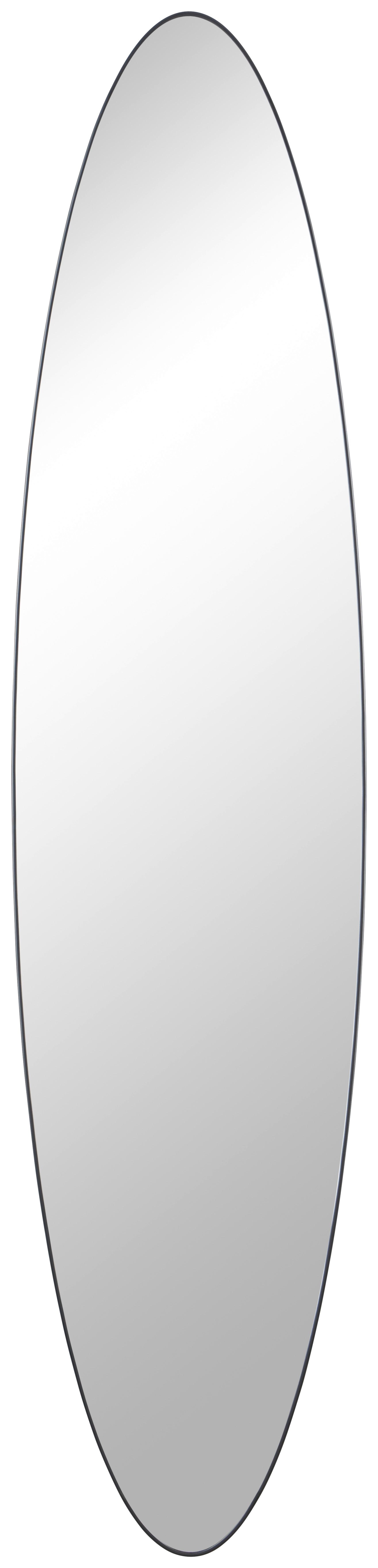 Spiegel Border II Schwarz 150x34 cm - Schwarz, Trend, Glas/Kunststoff (34/150cm)