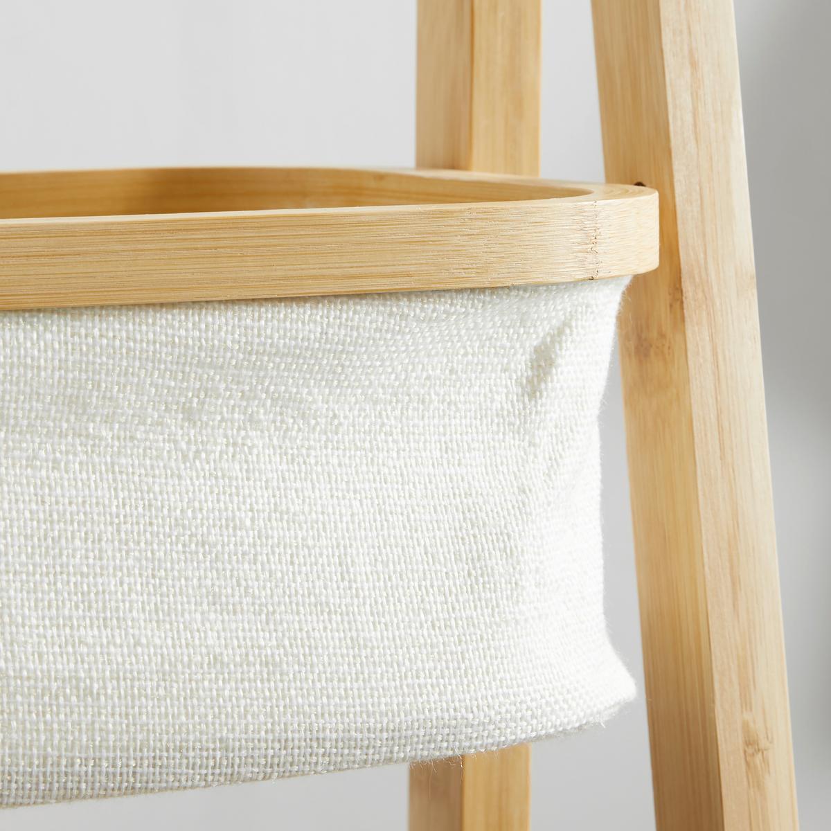 Úložný regál MISAKI krémový - krémová, Moderní, dřevo/textil (44/35/99cm) - Bessagi Home