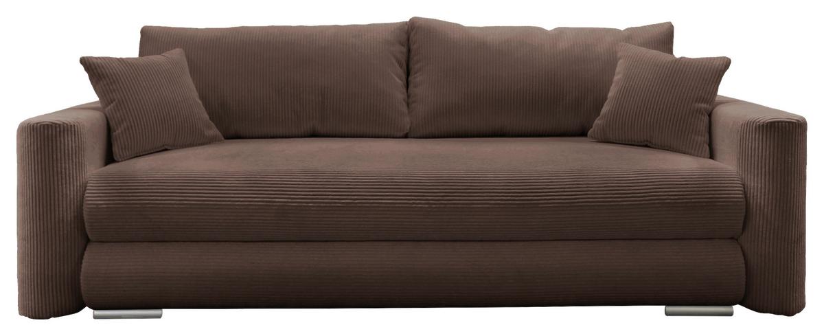 Schlafsofa Ralf Braun B: 232cm - Silberfarben/Braun, Design, Textil (232/88/105cm) - MID.YOU