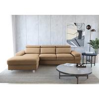 Ecksofa Elvis Sandfarben S: 182x259 Cm - Sandfarben/Silberfarben, KONVENTIONELL, Textil (182/259cm) - Trendmanufaktur