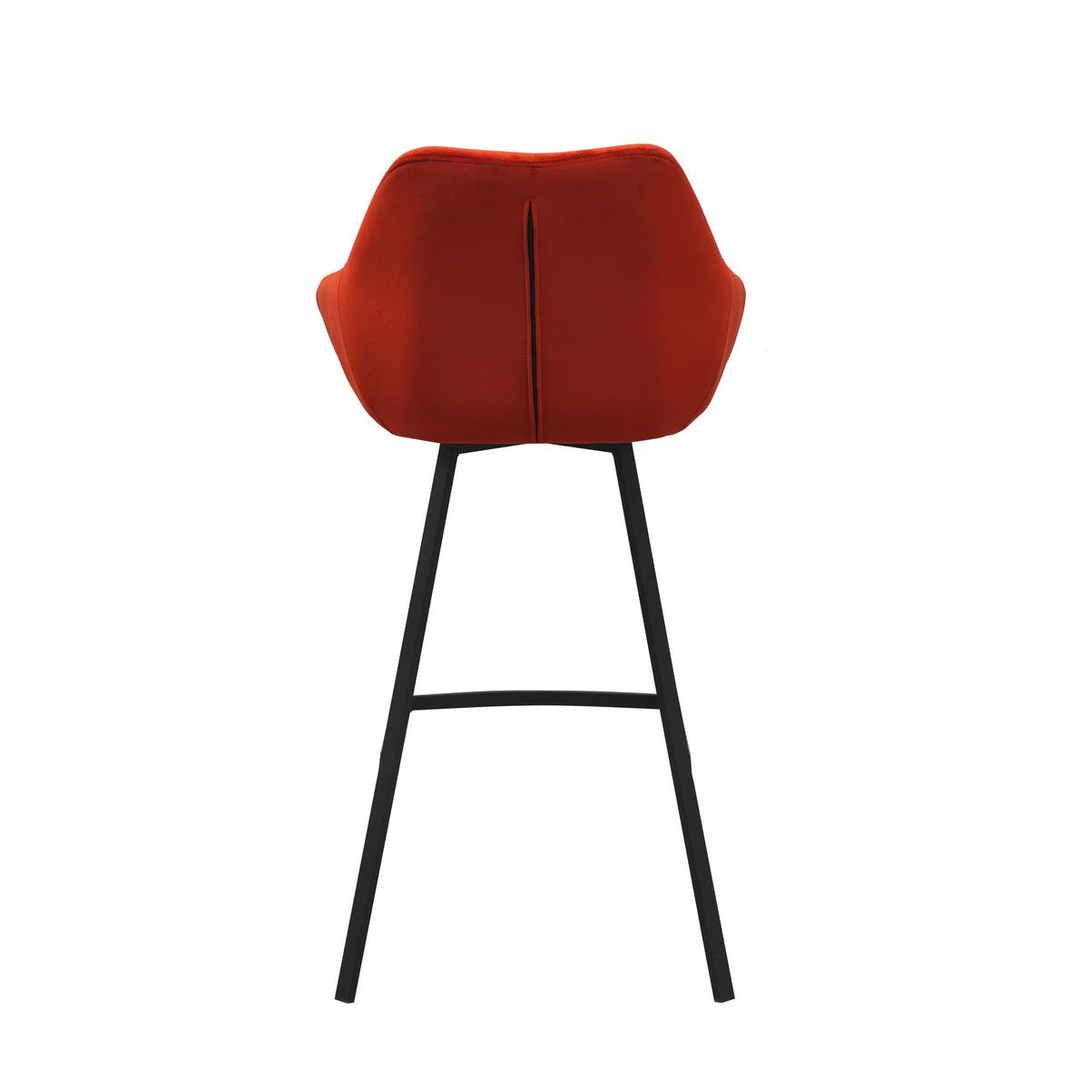 Barhocker-Set Casper Rostfarben B: 55 cm - Rostfarben/Cognac, MODERN, Textil/Metall (55/109/57cm) - MID.YOU