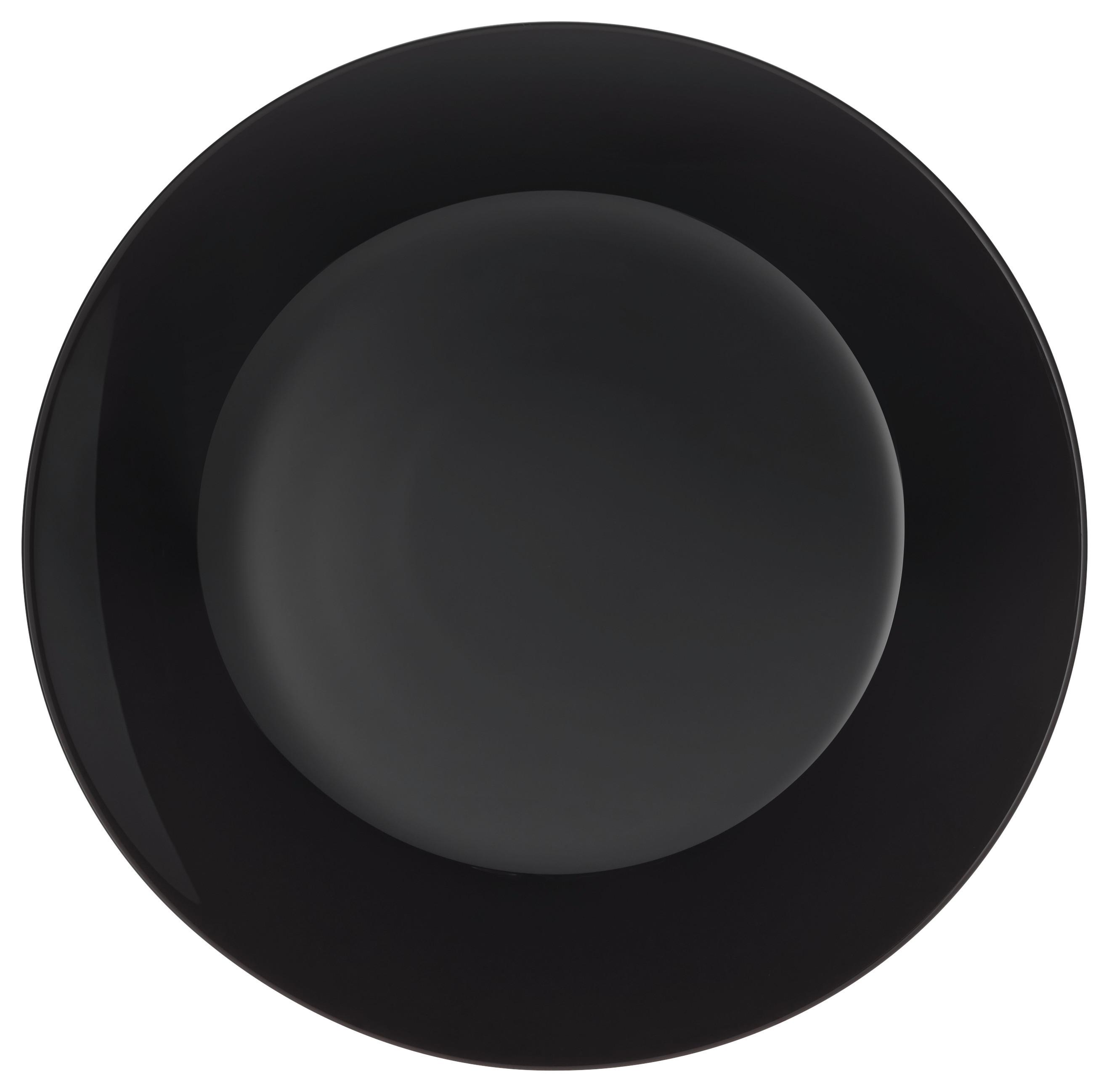 Dezertní Talířek Brigitte Black - černá, Konvenční, sklo (18/2,05cm) - Based