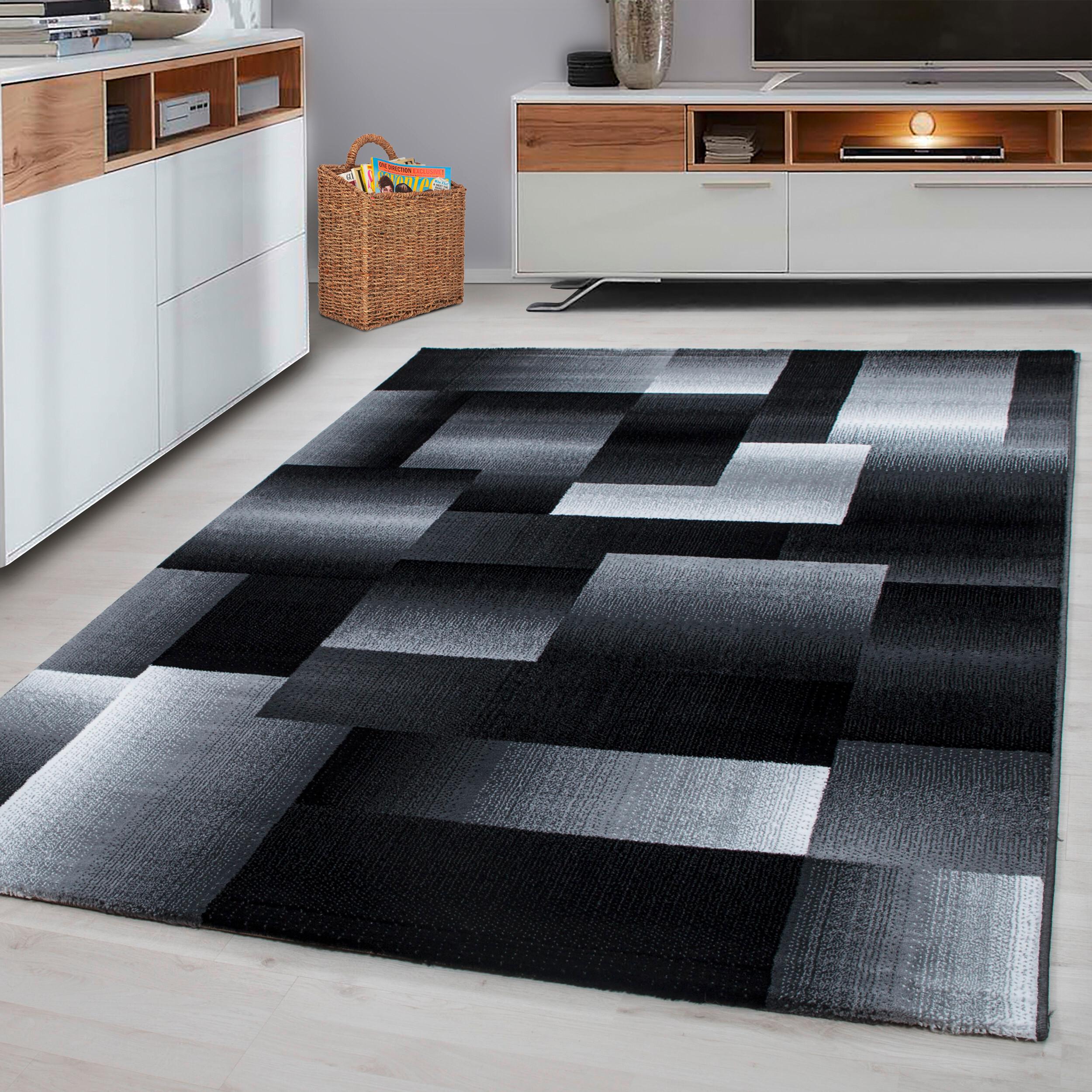Flachwebteppich Miami - Schwarz, Design, Textil (140/200cm) - Novel
