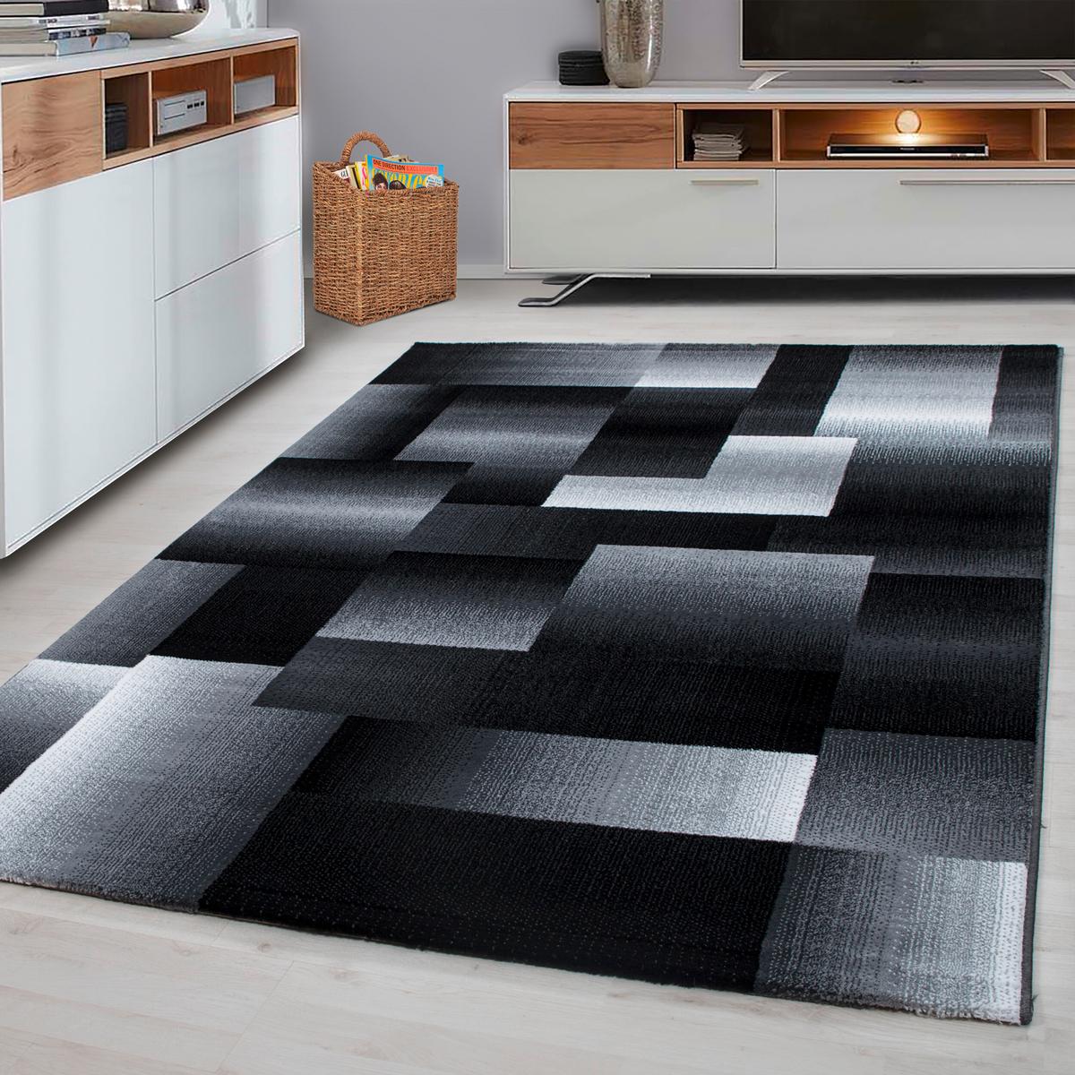 Flachwebteppich Miami - Schwarz, Design, Textil (140/200cm) - Novel