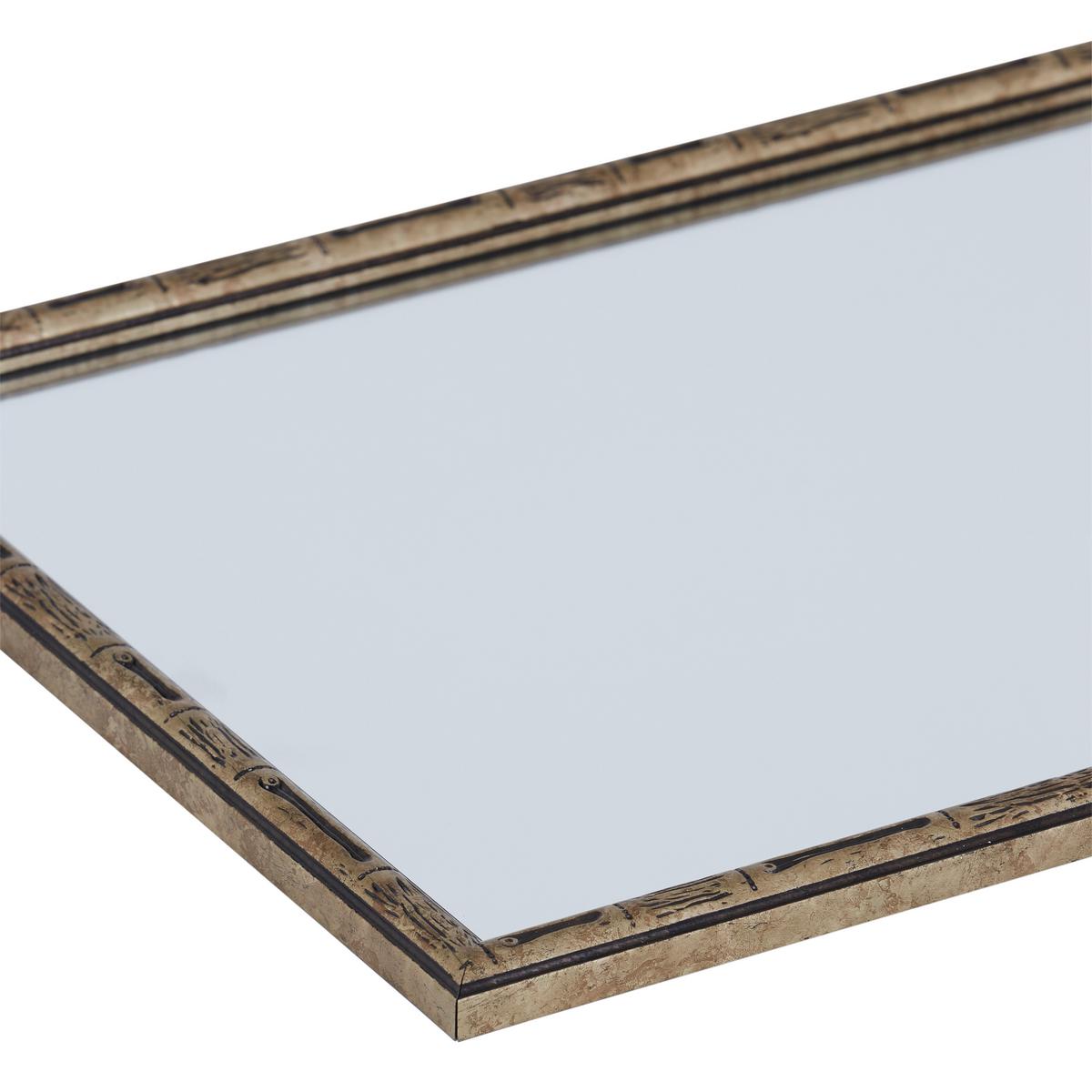 Tükör Lubny - ezüst/fekete, Modern, műanyag/Üveg (57/42cm)