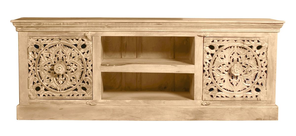 Lowboard Mangoholz B: 150cm - Naturfarben, Design, Holz (150/60/40cm) - MID.YOU