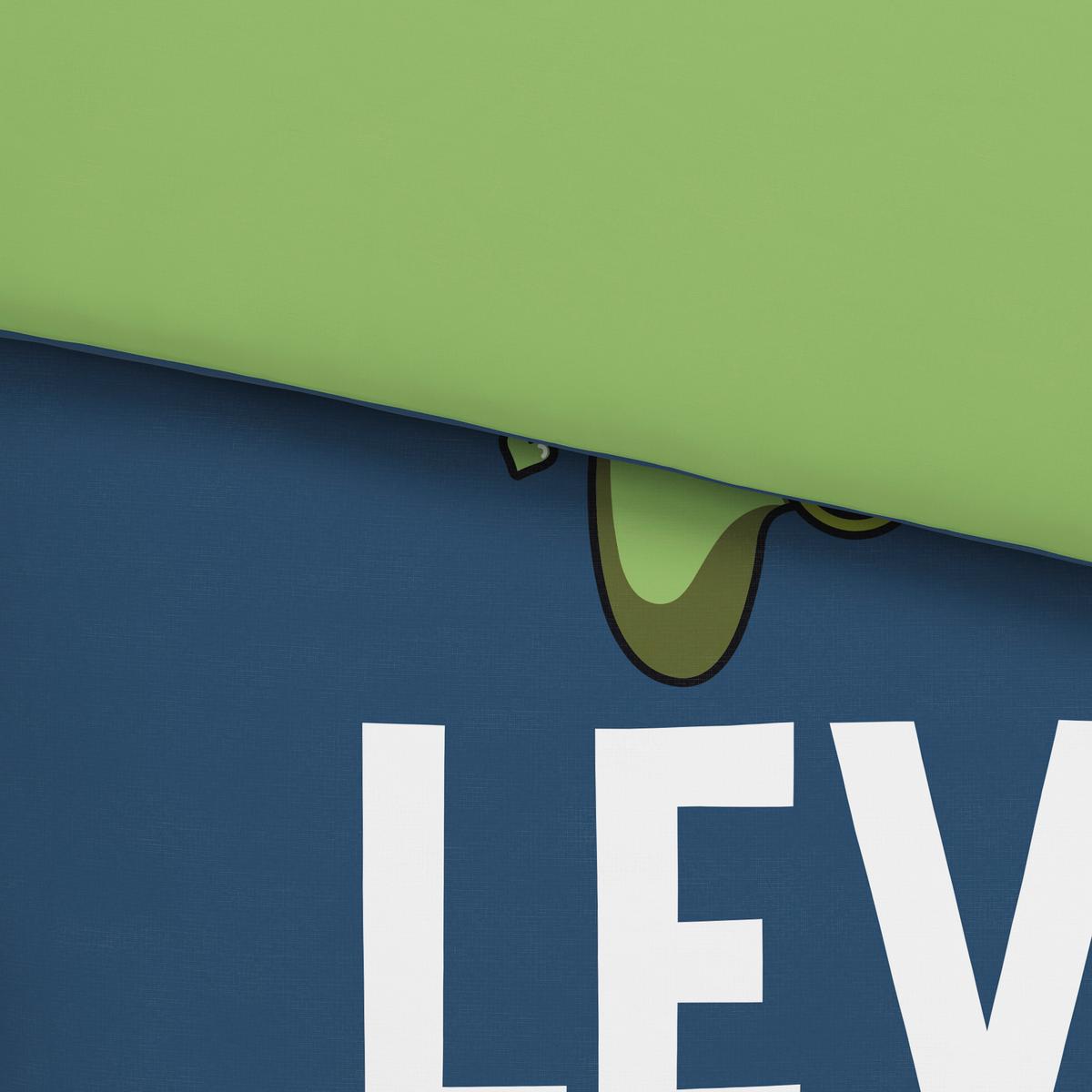 Povlečení Level, 70/90 140/200cm - modrá/zelená, textil (140/200cm) - Modern Living