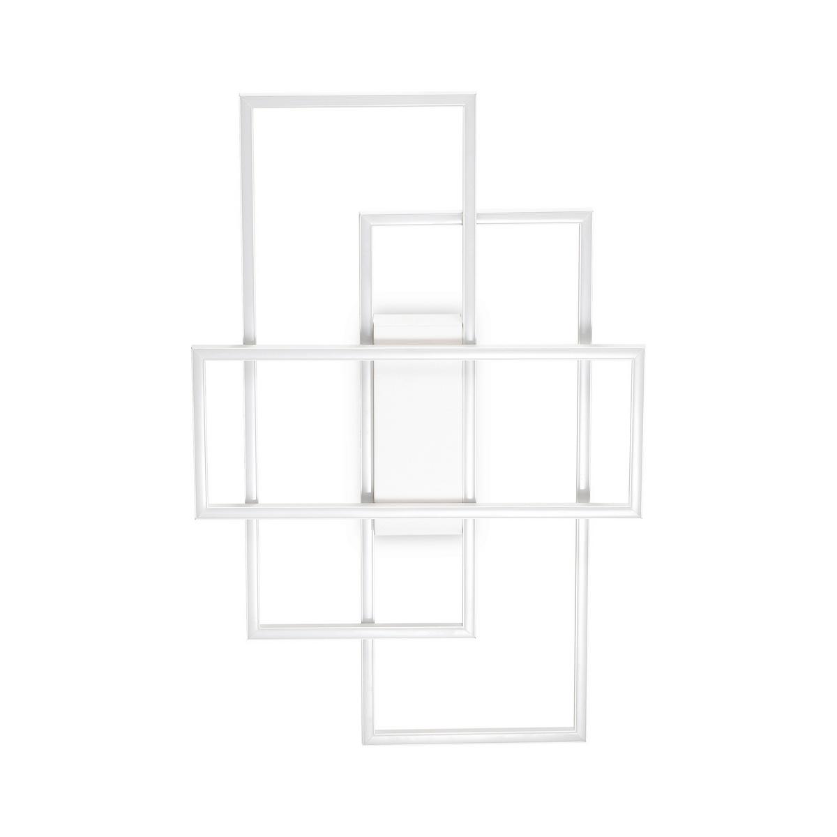 LED-Deckenleuchte Bianco Weiß B: 41 cm - Weiß, Design, Kunststoff/Metall (62,5/41/6cm) - Ideal Lux