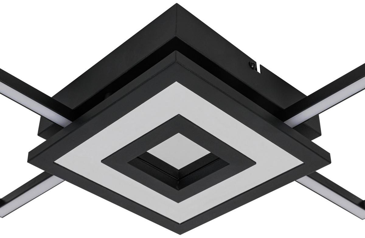 Led Mennyezeti Lámpa Charlotta - fekete, Basics, műanyag/fém (27,8/66/7cm) - Luca Bessoni