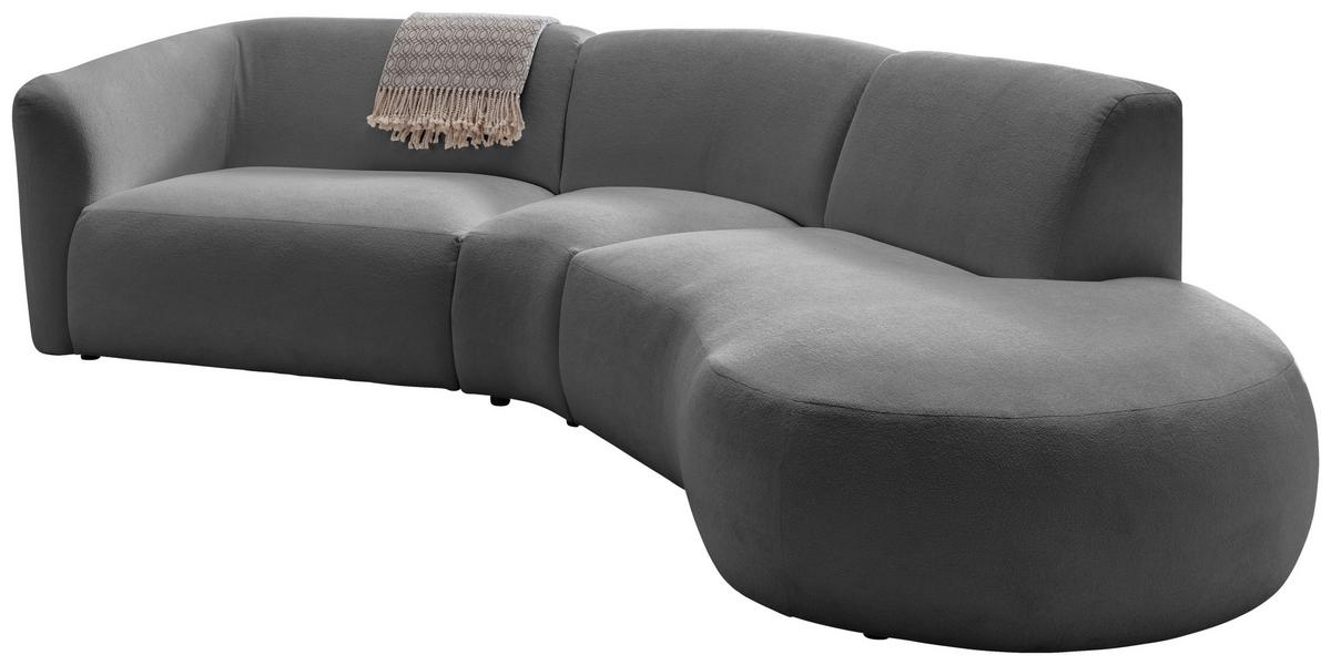 Ecksofa Jesi, Anthrazit S: 276x182 Cm - Anthrazit/Schwarz, MODERN, Textil (276/182cm) - Livetastic
