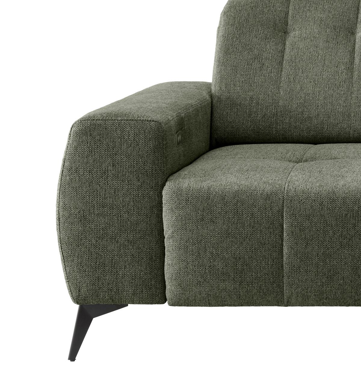 Ecksofa Sano, Grün S: 258x180 cm - Schwarz/Grün, MODERN, Textil (258/180cm) - Livetastic