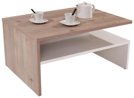 Konferenčný Stolík Laura - farby dubu/biela, Moderný, kompozitné drevo (90/42/60cm) Konferenčný Stolík Laura - farby dubu/biela, Moderný, kompozitné drevo (90/42/60cm)