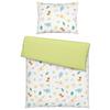 Babybettwäsche 135x100 Cm Lilli Tier-Motiv Baumwolle - Weiß/Grün, MODERN, Textil (100/135cm) - Luca Bessoni