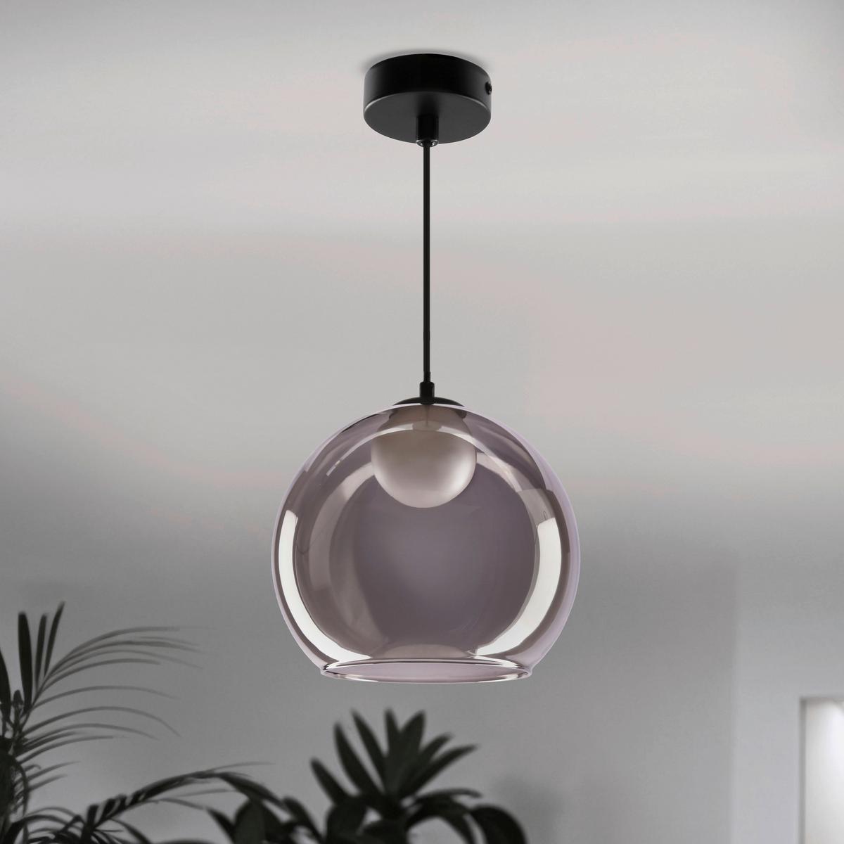 Pendelleuchte 31-38333 Brin - Schwarz/Weiß, Design, Glas/Metall (23/23/100cm)