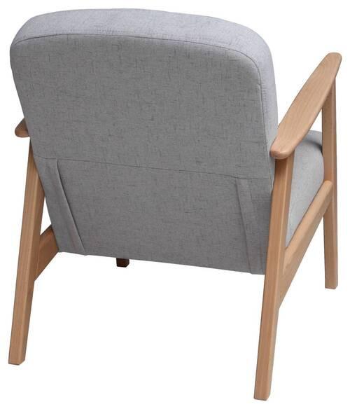 Sessel Retro - Buchefarben/Silberfarben, MODERN, Holz/Textil (63/78/78cm) - Livetastic
