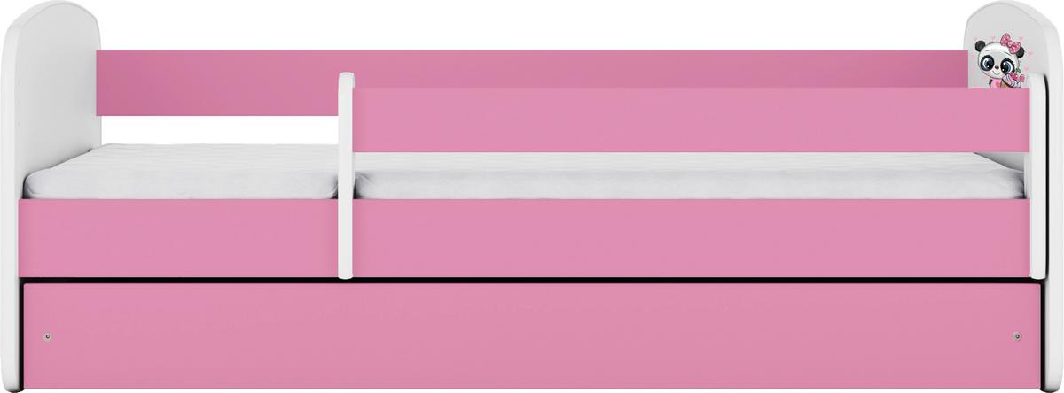Kinder-/Juniorbett Babydreams Inkl. Matratze 80x160 - Pink/Birkefarben, MODERN, Holz/Holzwerkstoff (80/160cm) - MID.YOU