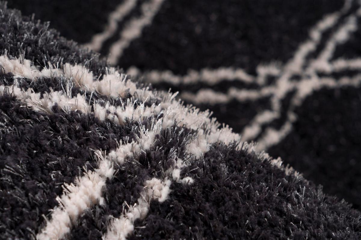 HOCHFLORTEPPICH Anthrazit/Grau - Anthrazit, KONVENTIONELL, Textil (80/150cm) - Kayoom