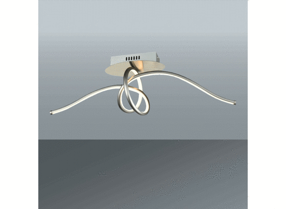 Led Stropná Lampa Fran - niklová, Romantický / Vidiecky, kov/plast (70/23cm) - Premium Living Led Stropná Lampa Fran - niklová, Romantický / Vidiecky, kov/plast (70/23cm) - Premium Living