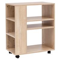 Prístavný stolík/regál dub sonoma - farba duba, Konventionell, kompozitné drevo/plast (60/75/35cm) - MID.YOU