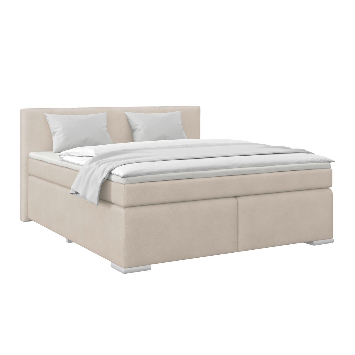 Boxspringbett Mira 1 180x200 - Creme, Basics, Holz/Kunststoff (180/200cm)
