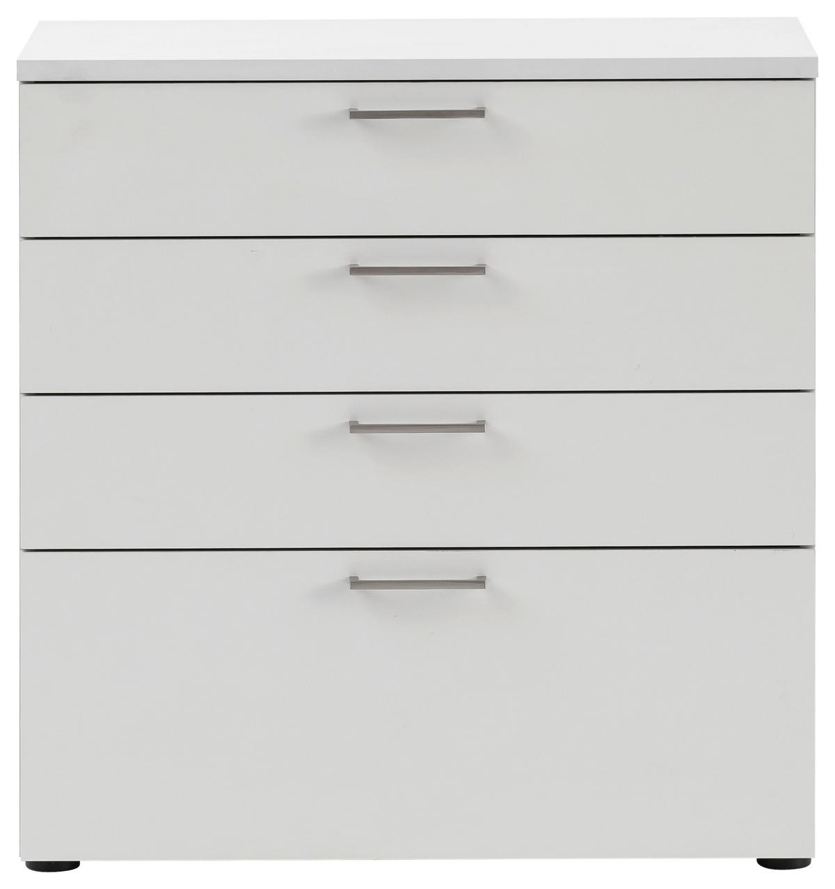 Kommode B: 80,2 Cm Serie 1500, Hellgrau - Hellgrau/Schwarz, KONVENTIONELL, Holzwerkstoff (80,2/84,2/41cm) - MID.YOU