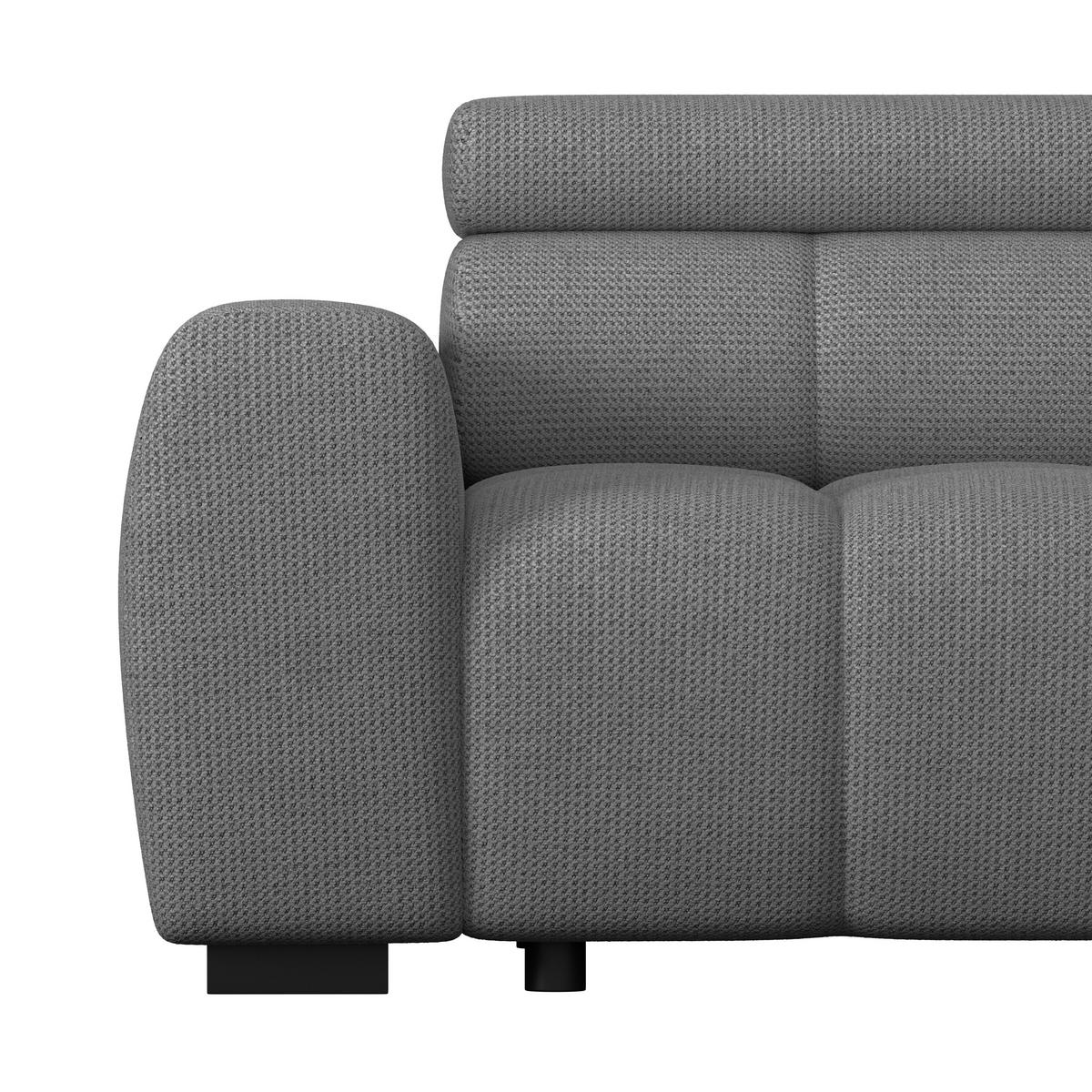 Ecksofa Fargo S Anthrazit, B: 285 Cm - Anthrazit/Schwarz, Trend, Textil (285/168cm)