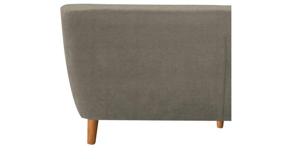 3-Sitzer-Sofa Monaco Greige, Füße Echtholz - Greige/Eichefarben, MODERN, Holz/Textil (181/82/85cm) - Luca Bessoni