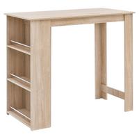 Bartisch LxBxH: 120x60x107,5 cm Sonoma Eiche Dekor mit Stauraum - Sonoma Eiche, Basics, Holzwerkstoff (120/60/107,5cm) - MID.YOU