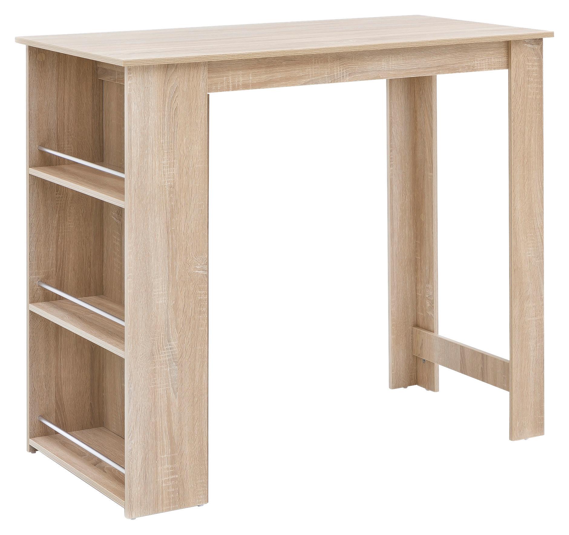 Bartisch LBH: 120x60x107,5 cm Sonoma Eiche Dekor m. Stauraum