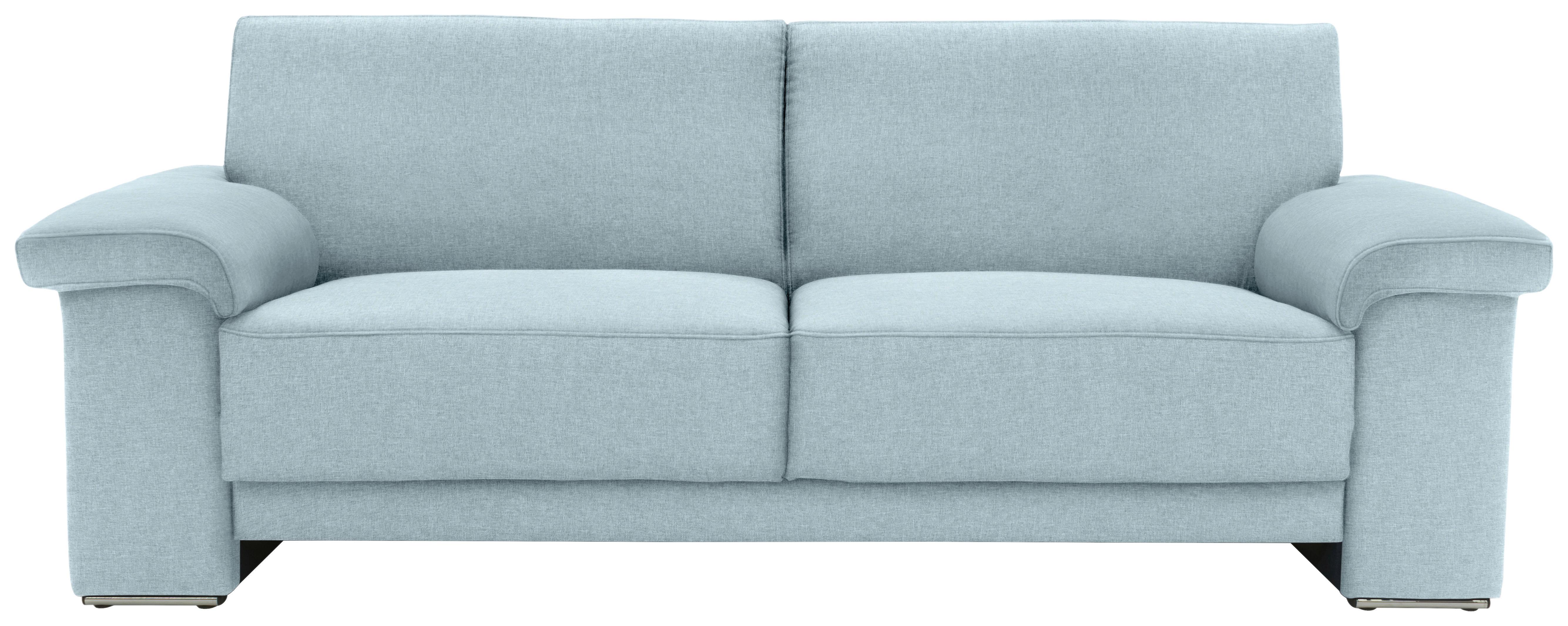 3-Sitzer-Sofa Arizona Armlehnen Hellblau - Chromfarben/Hellblau, KONVENTIONELL, Textil (214/84/91cm)