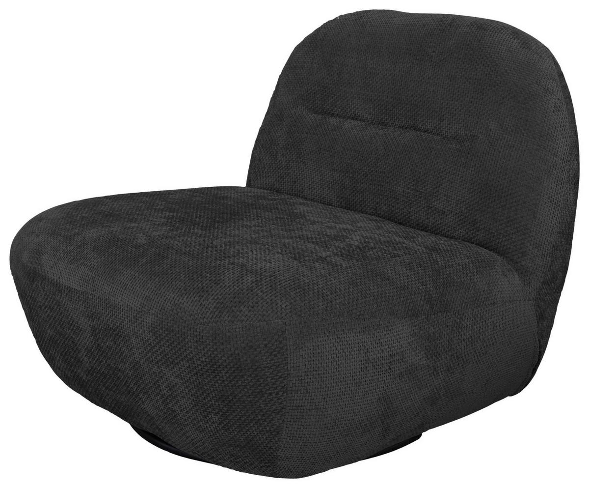 Relaxsessel Bunty Dunkelgrau B: 85 cm - Dunkelgrau/Schwarz, Basics, Textil (85/74/85cm) - Livetastic