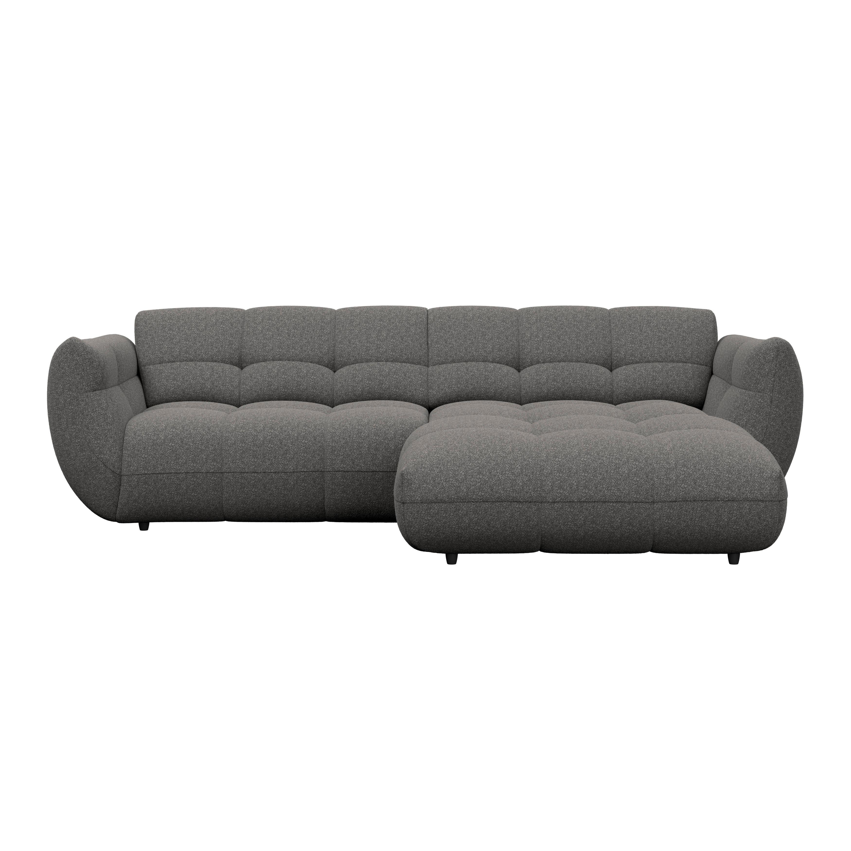 Ecksofa Panda Chenille grau, 280x178cm