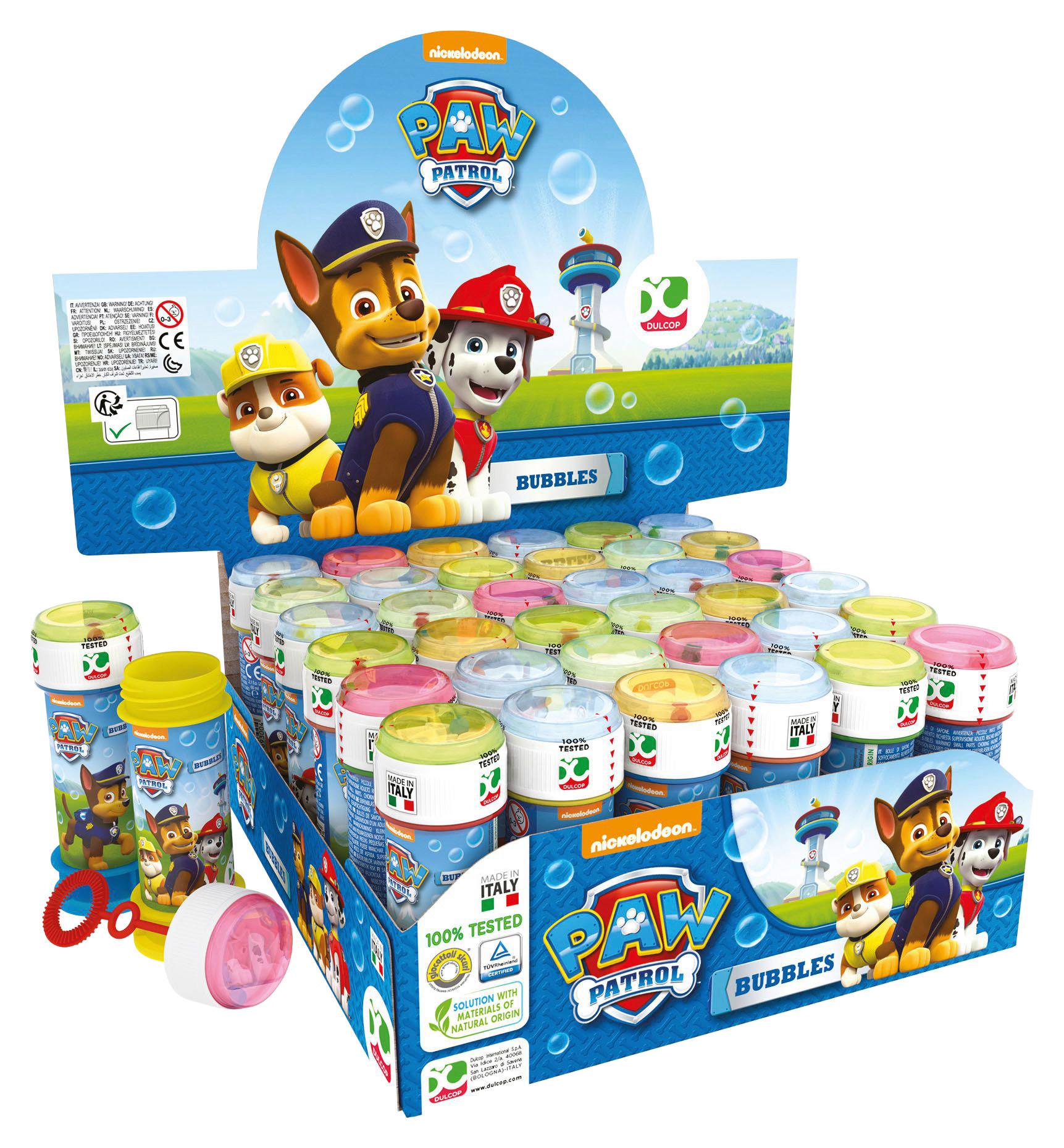 Seifenblasen Paw Patrol inkl. Spiel, 60 ml - Blau/Rot, Kunststoff (0,06l)