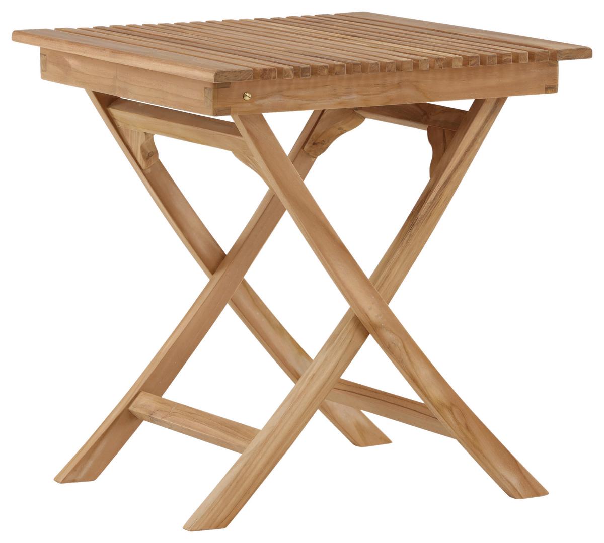 Gartentisch Klappbar Ghana Teakholz L 70 Cm - Teakfarben, KONVENTIONELL, Holz (70/70/75cm) - Gardenson
