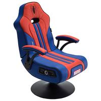 Gamingsessel Marvel Blau/rot/schwarz B: 53 Cm - Blau/Rot, MODERN, Leder/Holzwerkstoff (53/102/88cm) - X Rocker